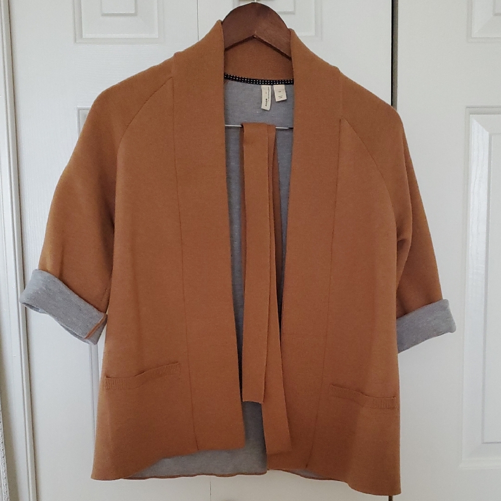 Anthropologie Moth Tan Open-Front Cardigan SIze XS